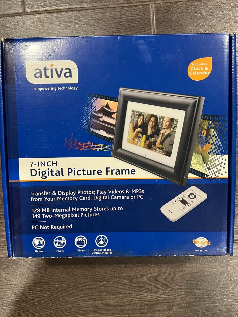 Ativa 7-Inch Digital Picture Frame. NIB (New In Box)